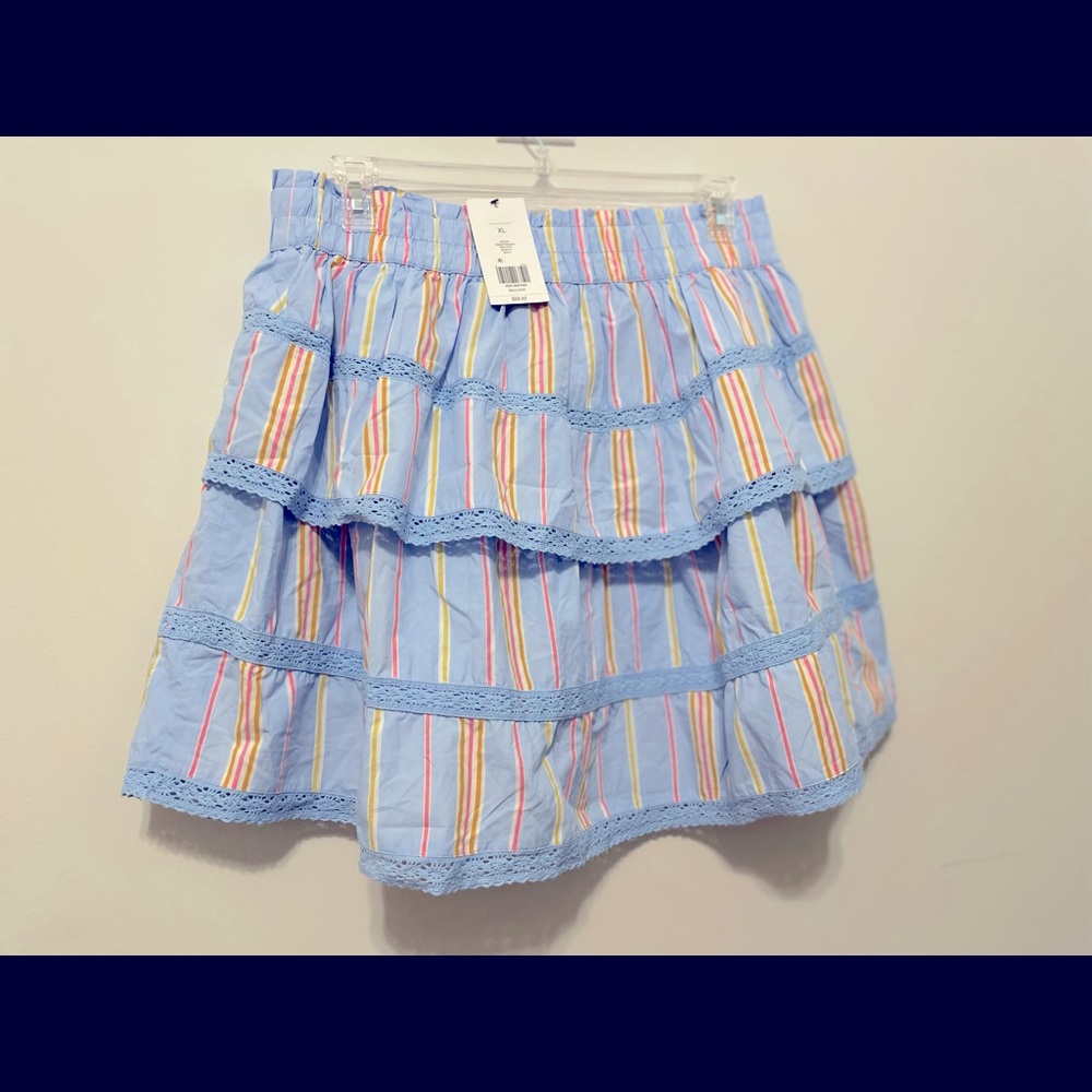 Crown and Ivy XL Peri Stripe Skirt